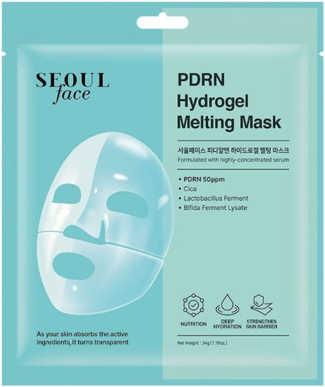 Dermal Seoul Face PDRN Hydrogel Melting Mask Μάσκα Προσώπου για Ενυδάτωση & Επανόρθωση, 1τεμ