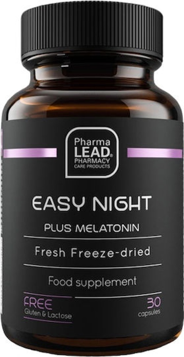 Pharmalead Easy Night Plus Melatonin 1mg Συμπλήρωμα για τον Ύπνο 30 φυτικές κάψουλες
