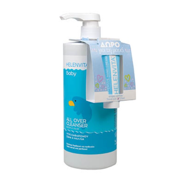 HELENVITA - Baby All Over Cleanser Body & Hair (1lt) & Δώρο Intensive Hand Cream (25ml)