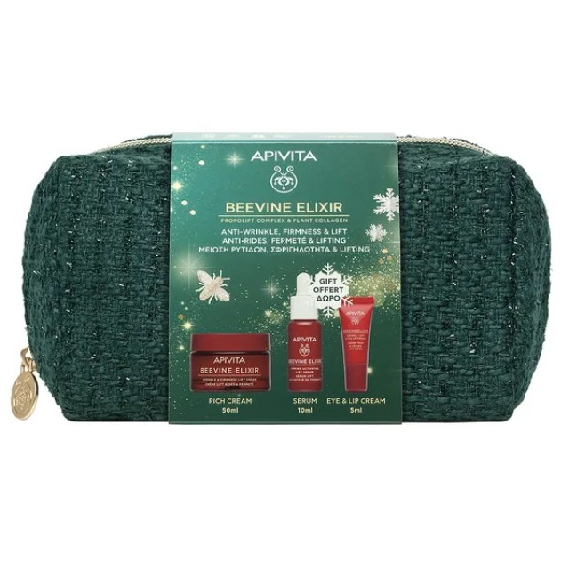 Apivita Promo Beevine Elixir Αντιρυτιδική Κρέμα Σύσφιξης Πλούσιας Υφής 50ml & Ορός 10ml & Κρέμα Ματιών & Χειλιών 5ml