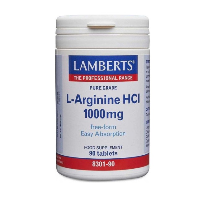 Lamberts L-Arginine HCl 1000mg 90 ταμπλέτες