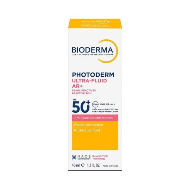 Bioderma Photoderm Ultra-Fluid AR+ SPF50+ Αντηλιακό Προσώπου κατά της Ερυθρότητας ,40ml