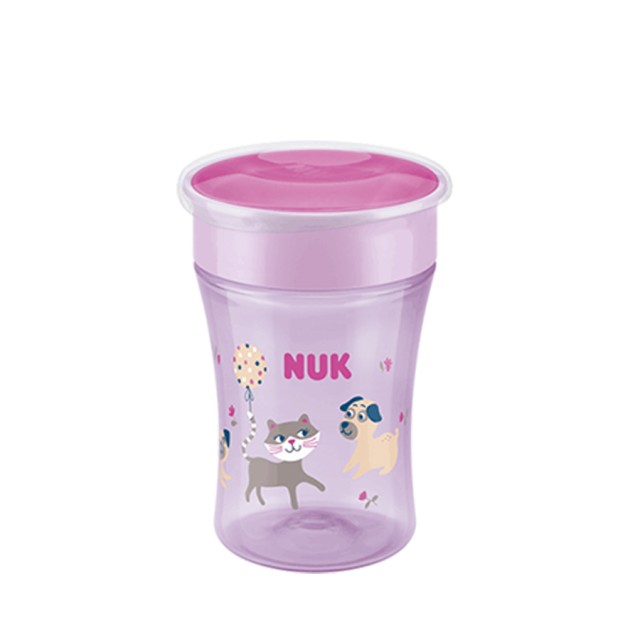 NUK - Magic Cup  με χείλος και καπάκι 8+m (10.751.313)| 230ml