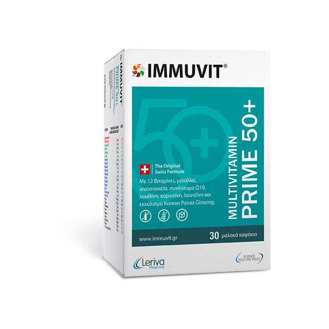 LERIVA -  Immuvit Prime 50+ Multivitamin | 30softgels