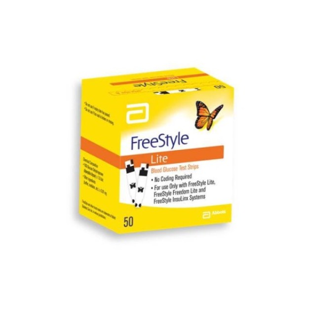 Abbott FreeStyle Lite Ταινίες μέτρησης Γλυκόζης αίματος 50 ταινίες