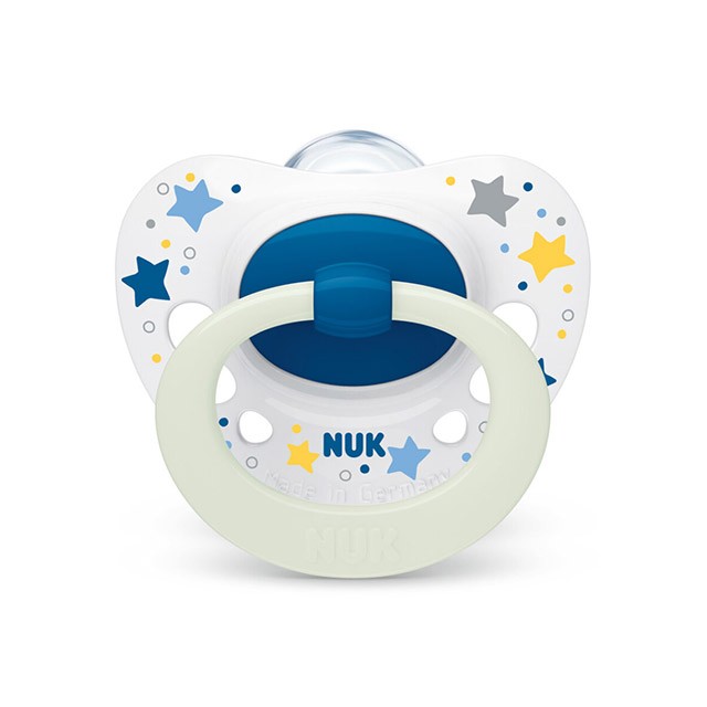 NUK - Signature Night Πιπίλα Μπλε Αστέρι 6-18m (10.736.695) | 1τμχ