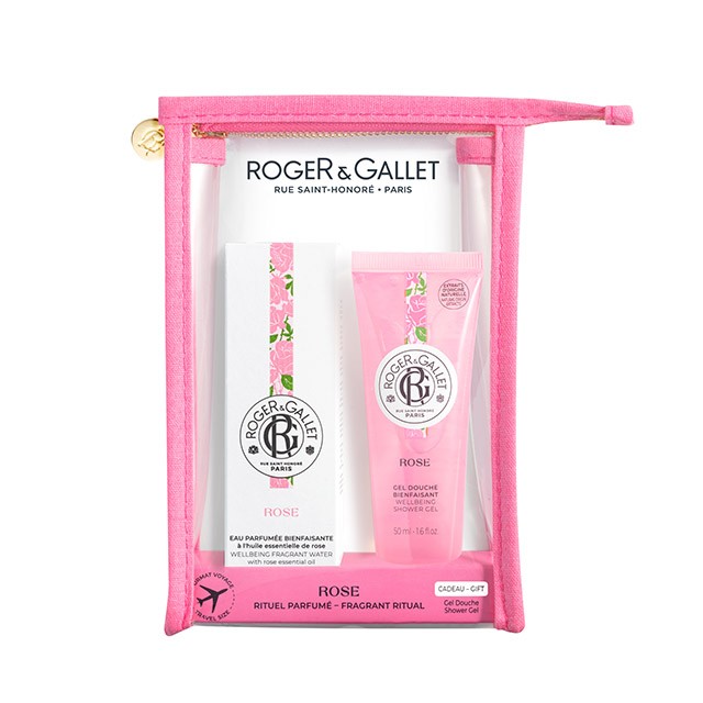 ROGER&GALLET - Set Rose Eau parfumée bienfaisante (30ml) & Rose Shower Gel (50ml)