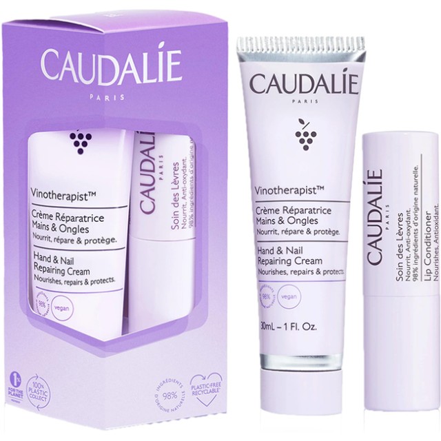 Caudalie Promo Hand Duo Vinotherapist Κρέμα Χεριών Και Νυχιών 30 ml & Lip Conditioner Ενυδατικό Stick Χειλιών 4.5 gr