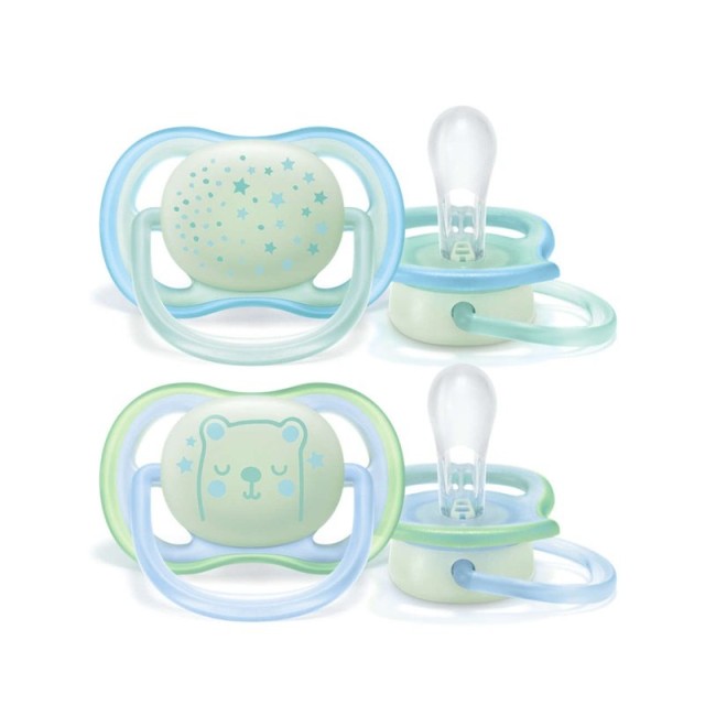 AVENT - Ultra Air Πιπίλα Νυχτός 0-6m SCF376/11 Σιελ | 2τμχ