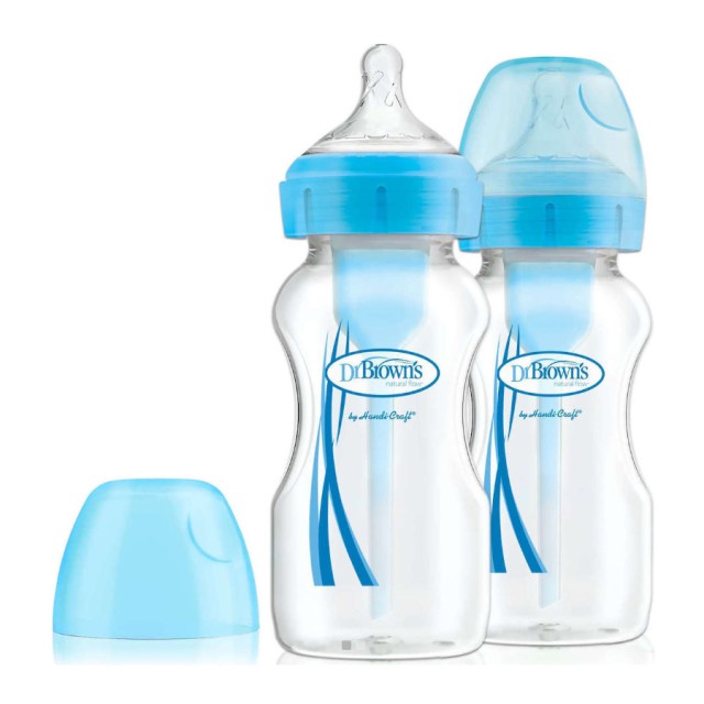 DR.BROWNS - Μπιμπερό πλαστικό Options+  Anti-colic Blue | 2x270ml