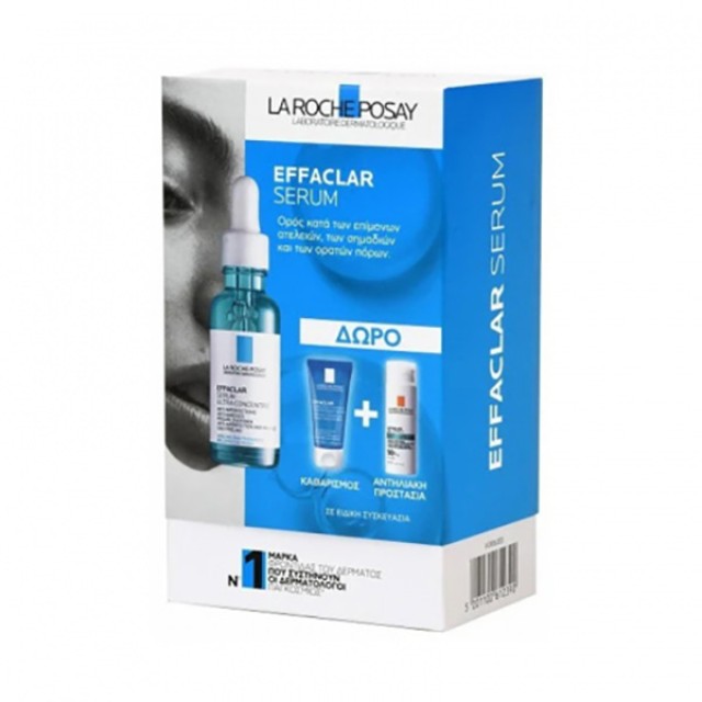 LA ROCHE POSAY -  Effaclar Ultra Concentrated Serum (30ml) & ΔΩΡΟ Effaclar Gel (50ml) & Anthelios Oil Correct Photocorrection Daily Gel-Cream SPF50+ (3ml)