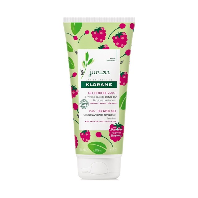 KLORANE - Junior Gel Douche 2in1 Shower Gel Body & Hair Framboise | 200ml