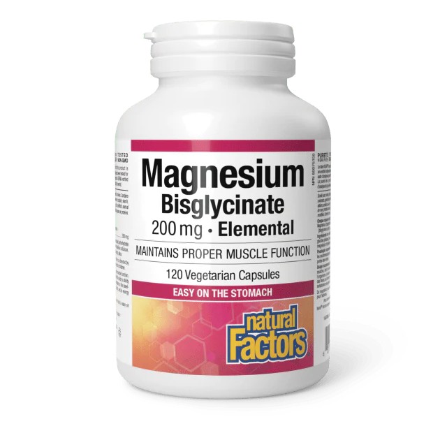Natural Factors Magnesium Bisglycinate 200 mg 120veg.caps