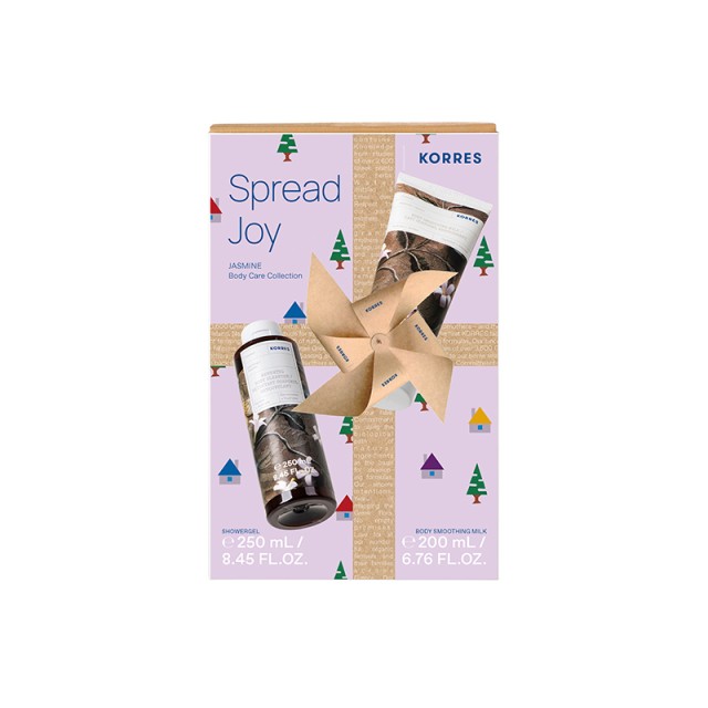 KORRES - Spread Joy Jasmine Body Care Renewing Body Cleanser (250ml) & Body Smoothing Milk (200ml)