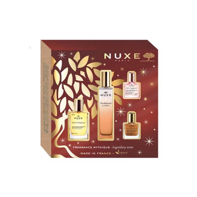 NUXE - Fragrance Mythique  Legendary Scent Huile Prodigieuse (30ml) & Prodigieux Le Parfum (50ml) &  Huile Prodigieuse Florale (10ml) & Huile Prodigieuse Or (10ml)