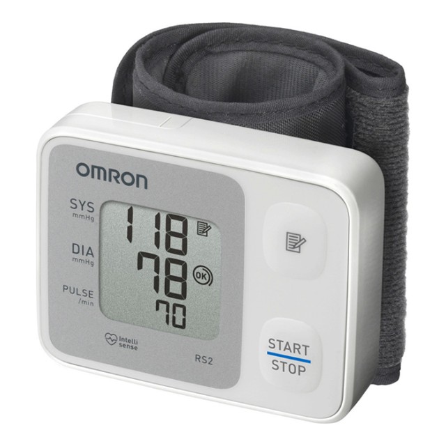 Omron RS2 Automatic Wrist Blood Pressure Monitor Υπεραυτόματο Πιεσόμετρο Καρπού, 1 τεμάχιο