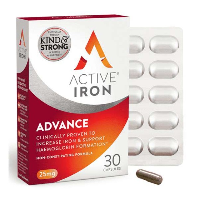 Bionat Active Iron Advance 25mg Συμπλήρωμα Διατροφής 30 Κάψουλες