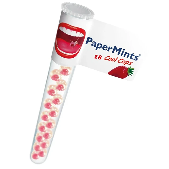 PaperMints Cool Caps με γεύση Φράουλα, 18 κάψουλες