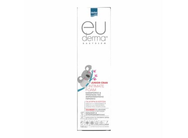 Intermed Euderma Babyderm Junior Cran Intimate Foam Αφρός Καθαρισμού της Γεννητικής Περιοχής για Αγόρια & Κορίτσια, 150ml