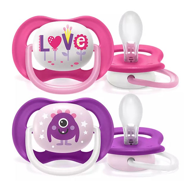 AVENT - Ultra Air Happy Πιπίλα 6-18m SCF080/10 Ροζ | 2τμχ