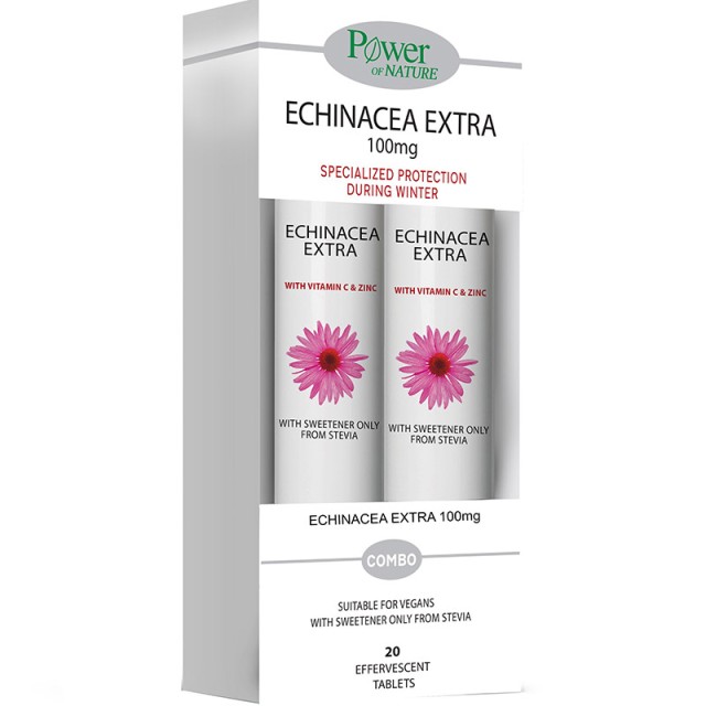 Power Of Nature Echinacea Extra stevia 1+1 Δώρο 2x20efftabs