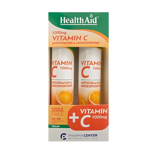 Health Aid Promo 1+1 Vitamin C 1000mg Orange 2x20eff.tabs