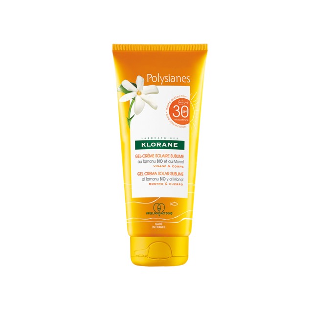 KLORANE - POLYSIANES Gel Creme Solar Sublime SPF30 Tamanu & Monoi Bio | 200ml