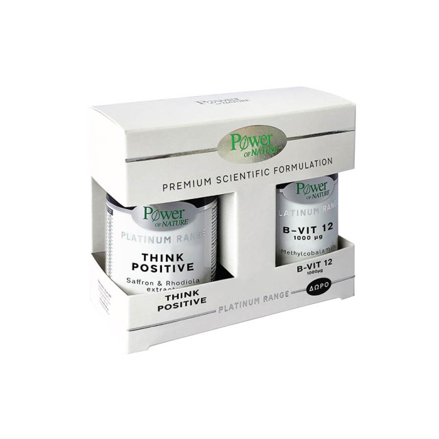 POWER HEALTH - Platinum Range Think Positive (30caps) & ΔΩΡΟ Platinum Range B-Vit-12 1000mg (20caps)