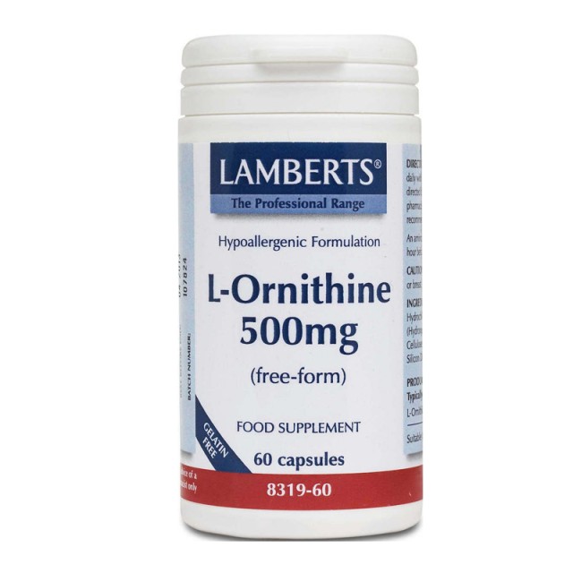 Lamberts L-Ornithine 500mg 60 Κάψουλες