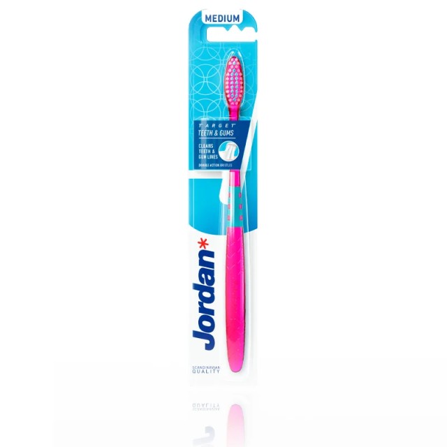 JORDAN - Target Teeth & Gums Toothbrush Medium Pink | 1τμχ