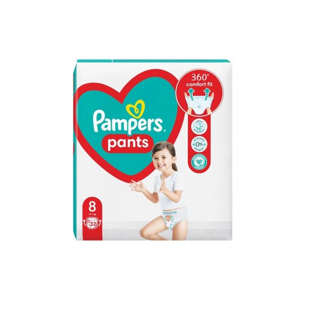 PAMPERS - Pants Πάνες-Βρακάκι Jumbo Pack No8 (19+ kg) | 32 τμχ