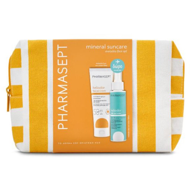 Pharmasept Promo Heliodor Face Sun Cream SPF50 Αντηλιακό Προσώπου, 50ml & Δώρο Travel Size Heliodor After Sun Lotion, 100ml