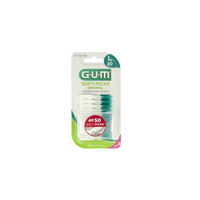 GUM - Soft Picks Original,Μεσοδόντιες Οδοντογλυφίδες Large σε χρώμα Πράσινο,50τμχ