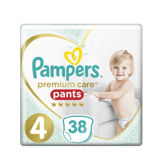 PAMPERS - Premium Care Pants Πάνες-Βρακάκι No.4 (09-15kg) | 38τμχ