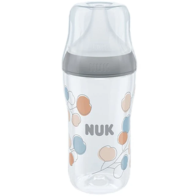 NUK - Perfect Match Μπιμπερό Γκρι με μαλακή θηλή σιλικόνης (Art.10216016) 260ml