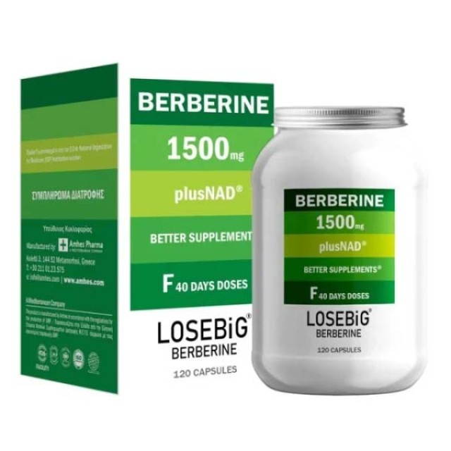 Losebig Berberine 1500mg, 120 Capsules