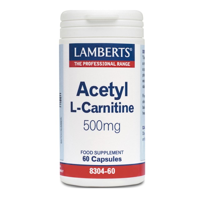 Lamberts Acetyl L-carnitine 500mg 60 κάψουλες