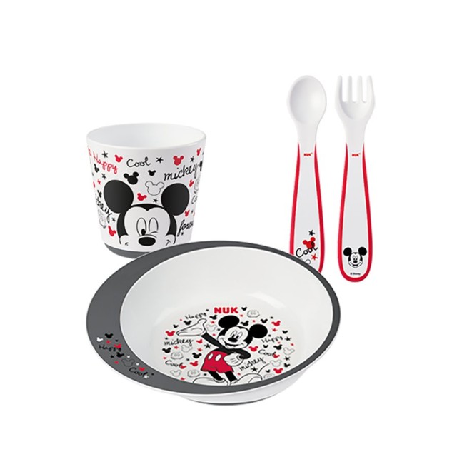 NUK - Disney Mickey εκπαιδευτικό Σετ φαγητού 9m+