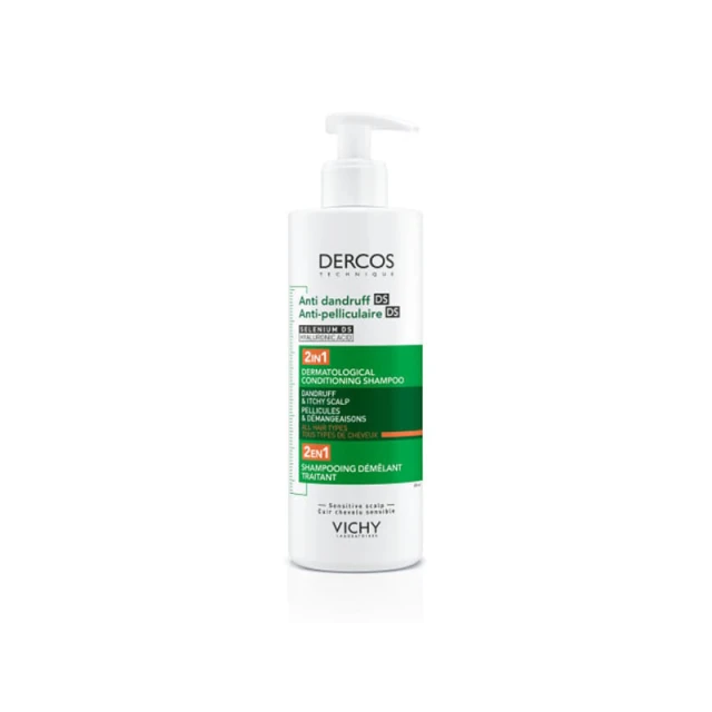 VICHY - Dercos Anti-Dandruff DS 2in1 Shampoo & Conditioner Against Dry Skin Dandruff & Itching | 390ml