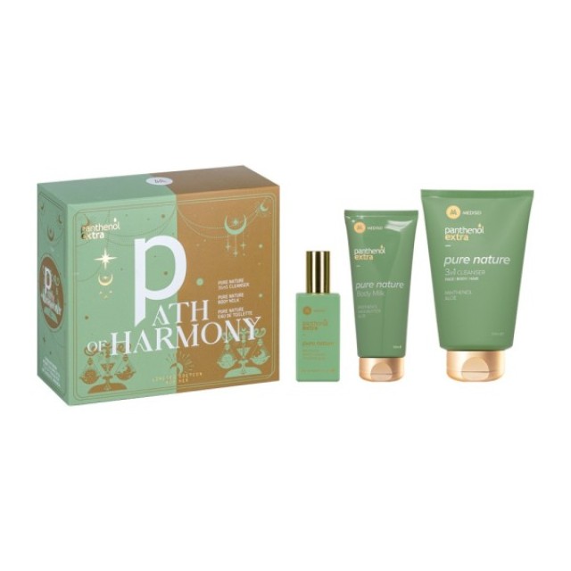 Panthenol Extra Promo Path of Harmony Pure Nature 3in1 Cleanser 200ml & Body Milk 100ml & EDT 50ml