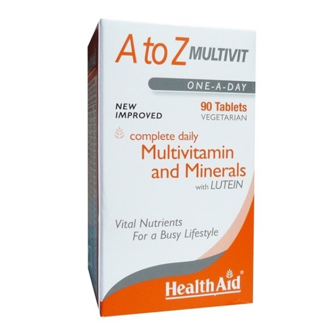 HEALTH AID - A to Z Multivit and Minerals with Lutein | 90tabs