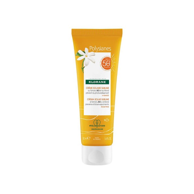 KLORANE - POLYSIANES Sublime Sun Cream for Face SPF50 | 50ml