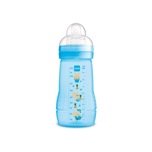 MAM - Easy Active Baby Bottle Πλαστικό Μπιμπερό 2m+ Blue (360S) | 270ml