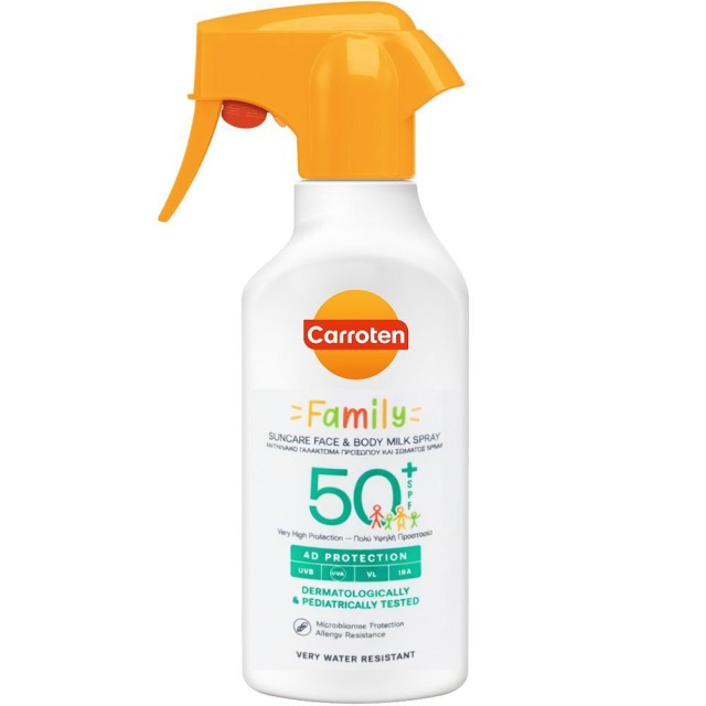 Carroten Family Suncare Face & Body Milk Spray SPF50 270ml