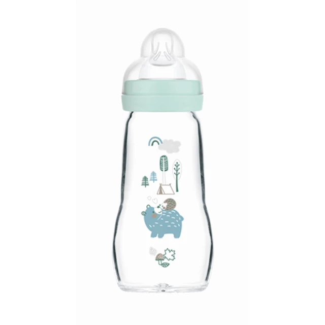 MAM - Feel Good Premium Glass Γυάλινο Μπιμπερό 2m+ Boy (375SB) | 260ml