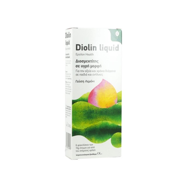 EPSILON HEALTH - Diolin Liquid με Γεύση Λεμόνι | 6x15gr