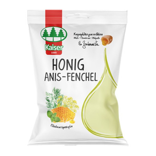 KAISER - Honig Anis-Fenchel Καραμέλες με Μέλι, Γλυκάνισο & Μάραθο | 90gr