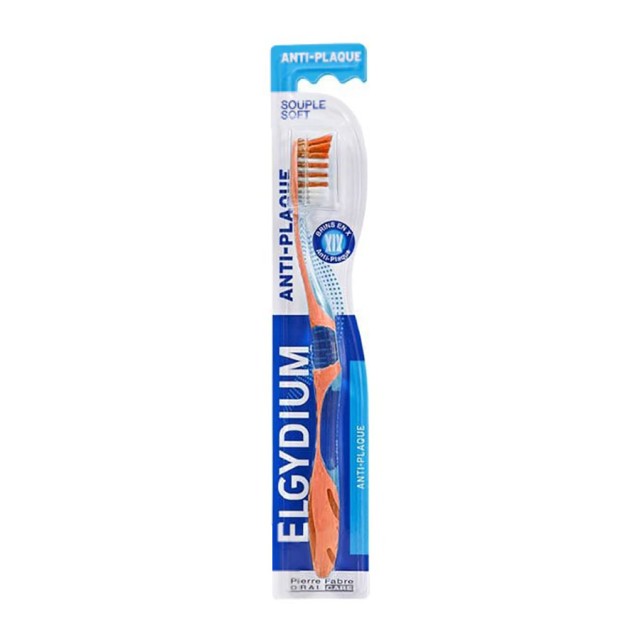 ELGYDIUM - Anti-Plaque Souple Soft Toothbrush (Πορτοκαλί) | 1 τμχ
