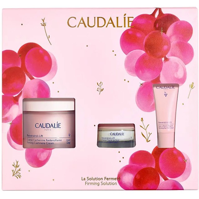 Caudalie Promo Firming Solution with Resveratrol-Lift Day Cream 50ml & Night Cream 15ml & Eye Gel Cream 5ml