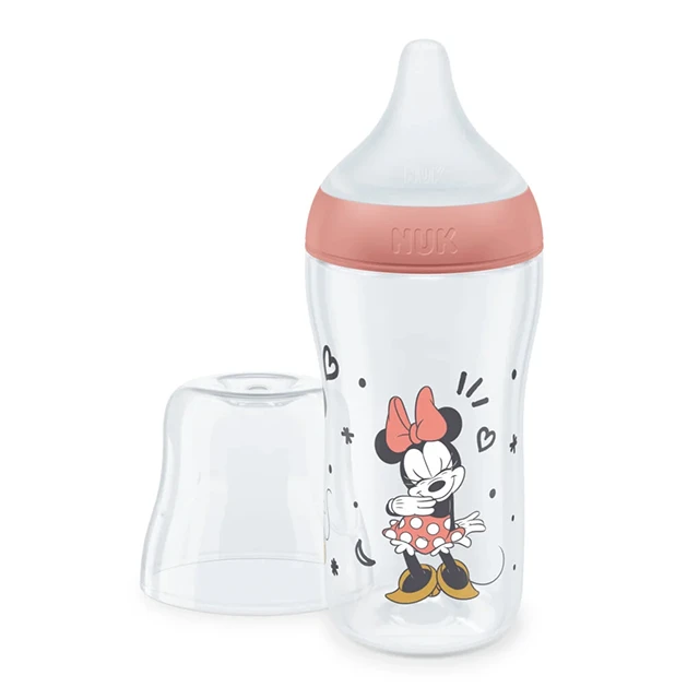 Nuk – Perfect Match Disney Minnie Πλαστικό Μπιμπερό με Δείκτη Ελέγχου Θερμοκρασίας 3m+ 260ml